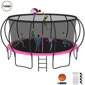 YORIN Trampoline, 16 FT Trampoline for 10 Kids Adults with Enclosure Net