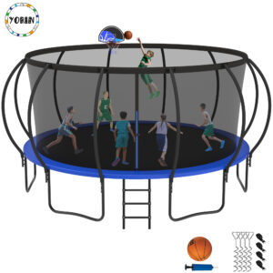 YORIN Trampoline, 16 FT Trampoline for 10 Kids Adults with Enclosure Net