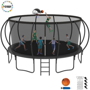 YORIN Trampoline, 16 FT Trampoline for 10 Kids Adults with Enclosure Net