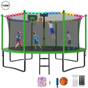 YORIN Trampoline with Trampoline Light, 1400LBS