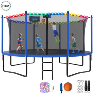 YORIN Trampoline with Trampoline Light, 1400LBS