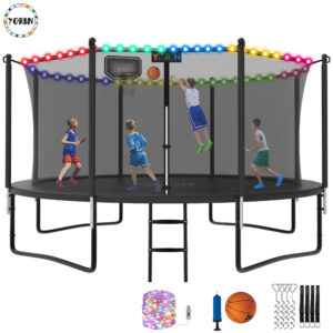 YORIN Trampoline with Trampoline Light, 1400LBS