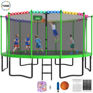 YORIN Trampoline with Trampoline Light, 1500LBS
