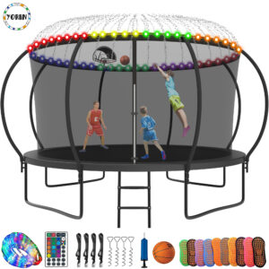 YORIN Trampoline, 12FT Trampoline with Enclosure Net