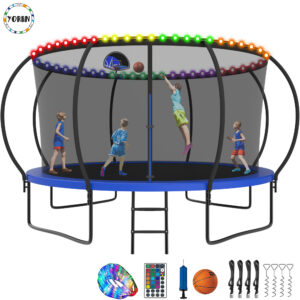 YORIN Trampoline, 14FT Trampoline with Enclosure Net