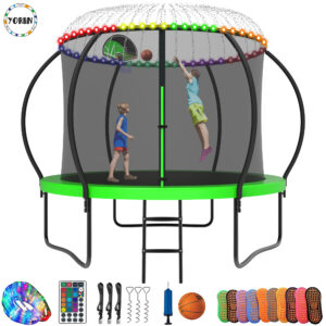 YORIN Trampoline, 10FT Trampoline with Enclosure Net