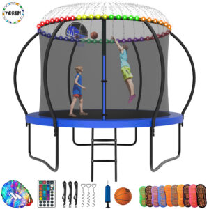 YORIN Trampoline, 10FT Trampoline with Enclosure Net