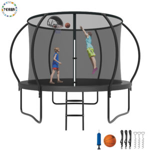 YORIN Trampoline, 10FT Trampoline with Enclosure Net