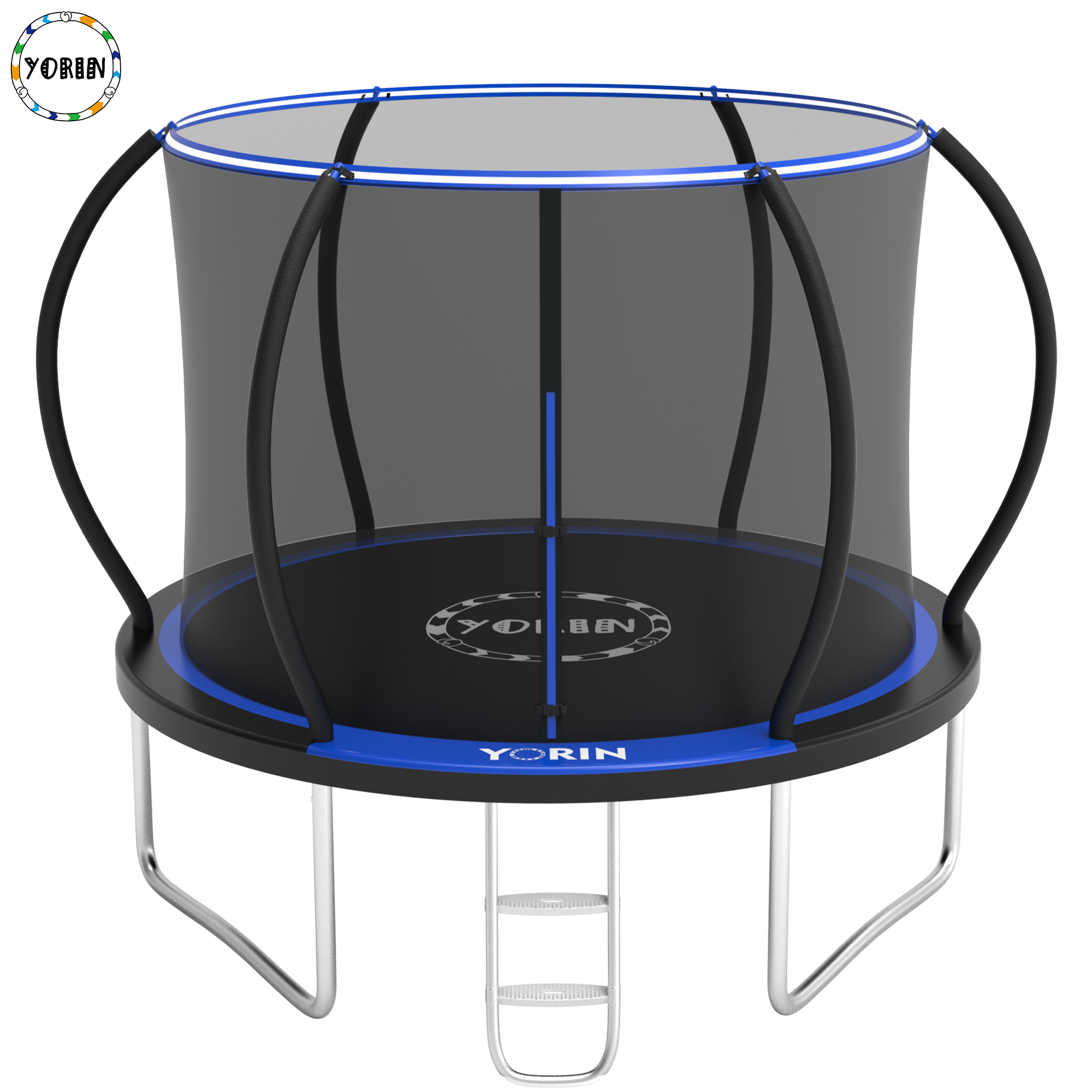YORIN Trampoline, 10FT Trampoline with Enclosure Net, 1000LBS Trampoline for 3-4 Kids Adults