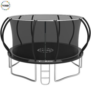 YORIN Trampoline, 14FT 12FT 10FT Trampoline with Enclosure Net, 1400LBS Trampoline for 6-7 Kids Adults