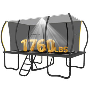 YORIN Trampoline, 8FT x 14FT Rectangular Trampoline for Kids