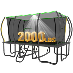 YORIN Trampoline, 10FT x 17FT Rectangular Trampoline for Kids Adults, 2000LBS Recreational Large Trampolines