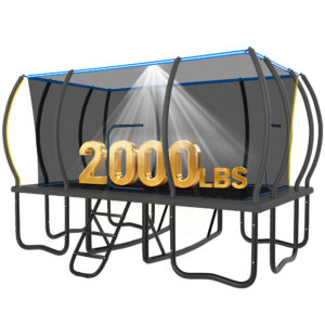 YORIN Trampoline, 10FT x 17FT Rectangular Trampoline for Kids Adults, 2000LBS Recreational Large Trampolines